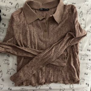 Zara brown heather long sleeve